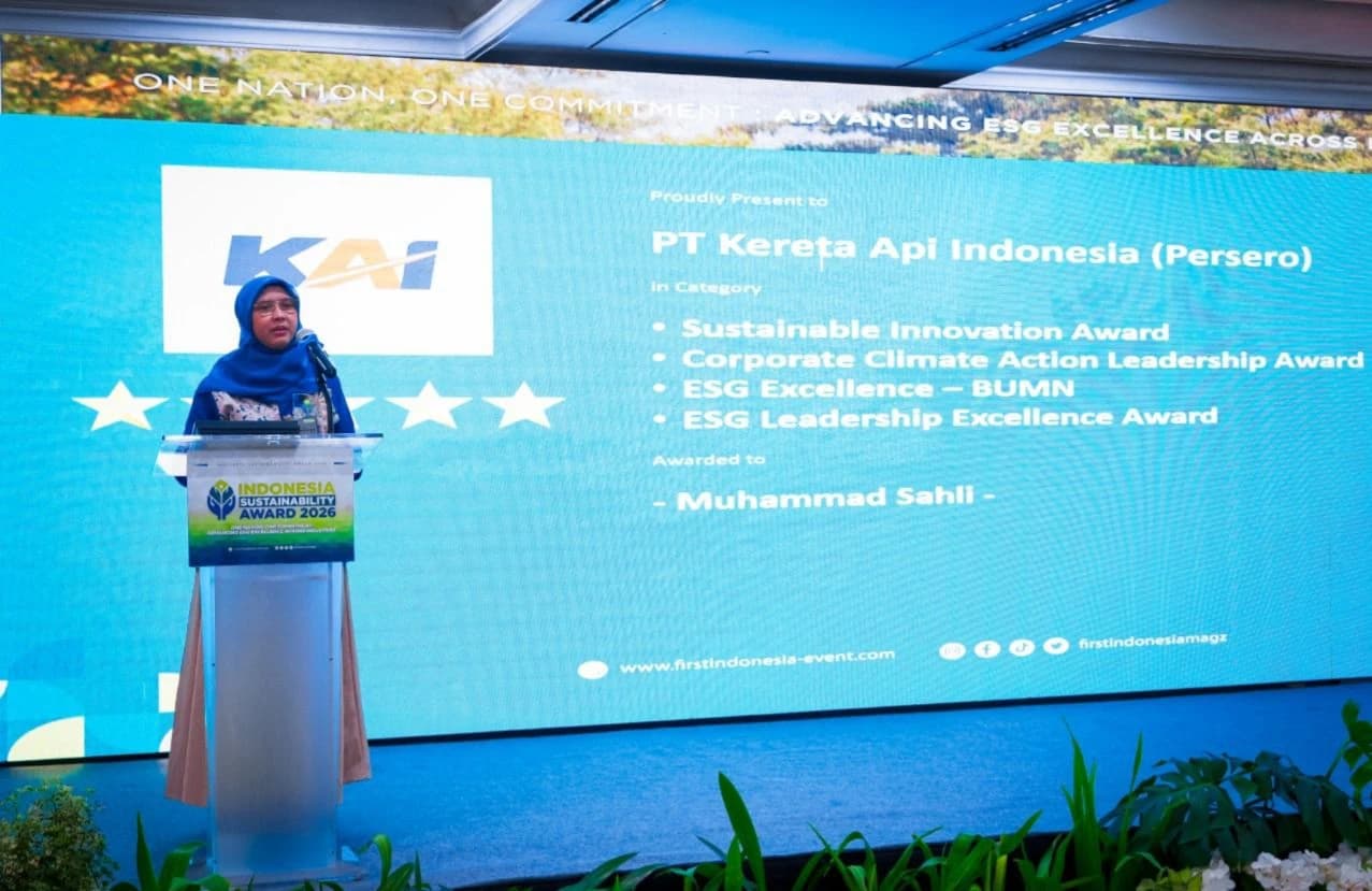 KAI Raih 5 Penghargaan Indonesia Sustainability Award 2026, Perkuat Layanan Inklusif dan Transportasi Rendah Emisi