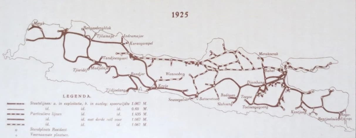 Sekilas Jaringan Trem Lintas Tulungagung-Trenggalek-Tugu