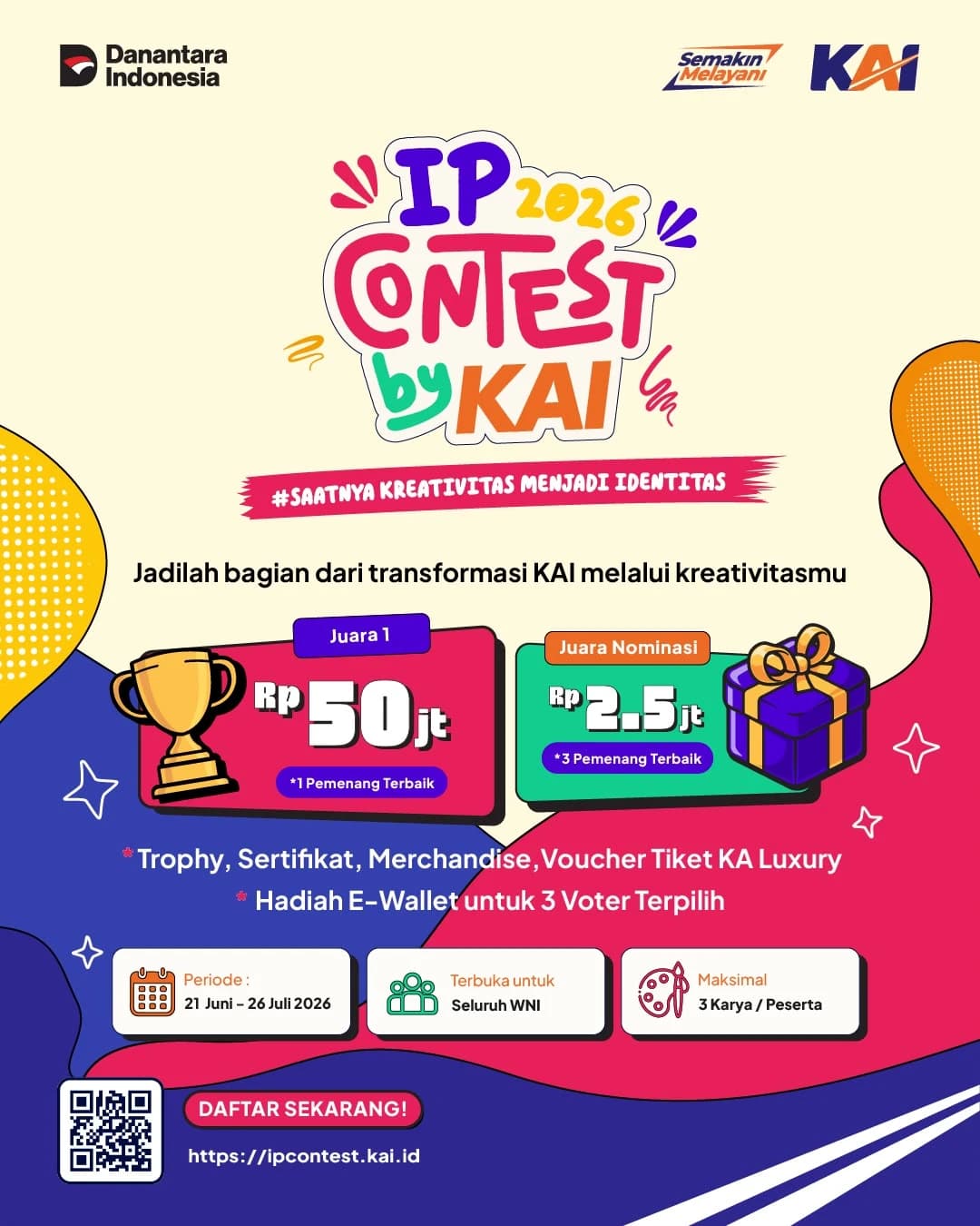 KAI Gelar IP Contest by KAI 2026, Hadiah Utama Rp50 Juta untuk Karya Kreatif Identitas Baru KAI