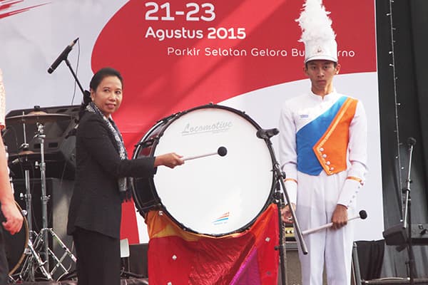 Marching Band Locomotive KAI Tampil pada Pembukaan Pameran Indonesia Hebat 2015