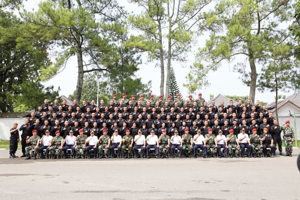 100 Polsuska Ikuti Pelatihan di Pusdiklat Kopassus Batujajar
