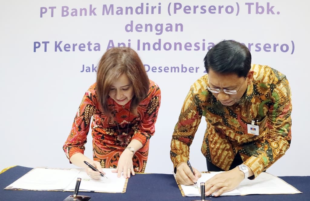 MoU KAI dengan Mandiri untuk Investasi di 2017