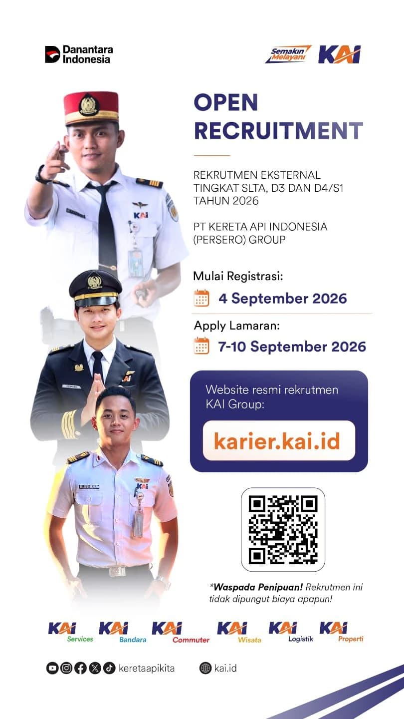Saatnya Bangun Karier, KAI Group Buka Rekrutmen untuk Talenta Indonesia