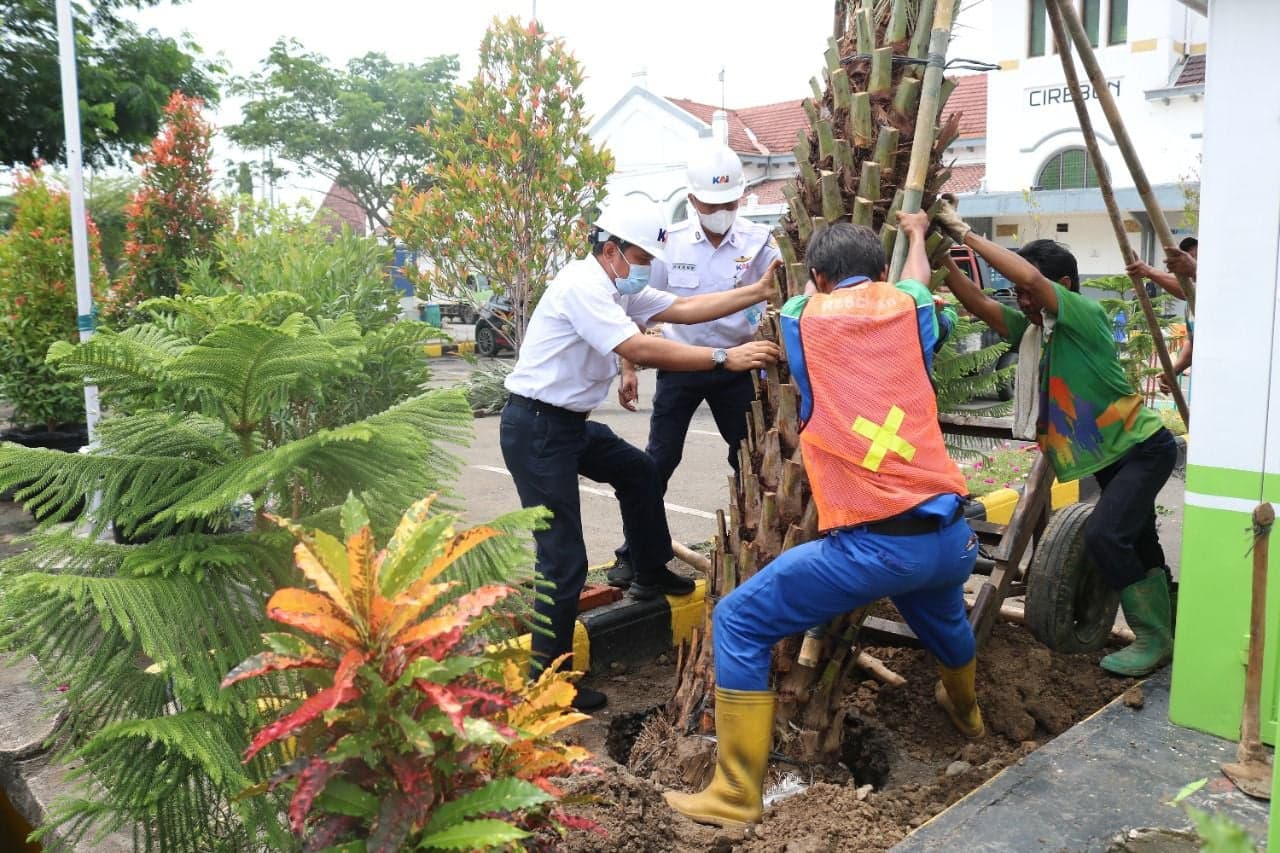 Upaya KAI Mendukung Pelestarian Lingkungan dengan Menanam Pohon