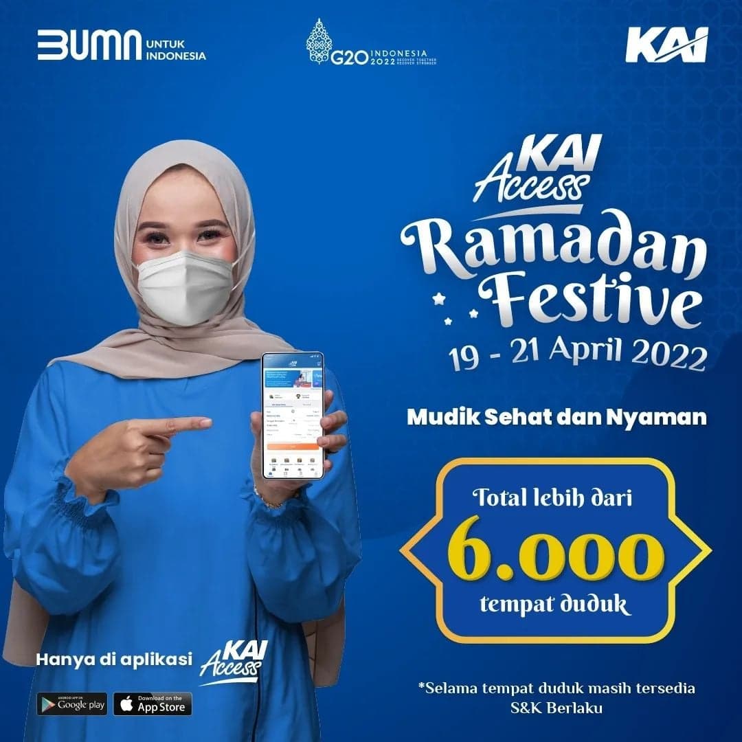 KAI Access Ramadan Festive 2022, Hadirkan Diskon Tiket dan Tarif Promo Naik Kereta Api