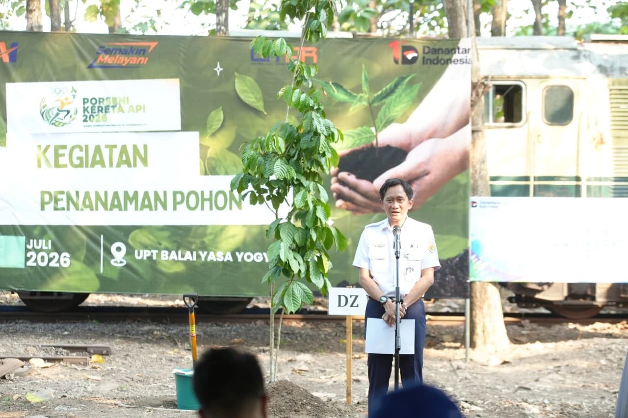 Mengawali Porsenika 2026, KAI Tanam 25 Pohon, Total Tembus 99.785 Pohon Sejak 2022