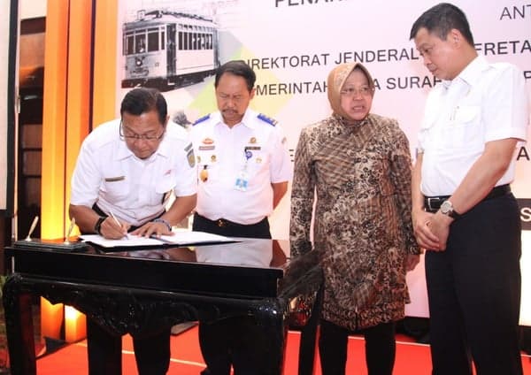 PKS Reaktivisasi Jalur KA Dalam Kota Surabaya Ditandatangani