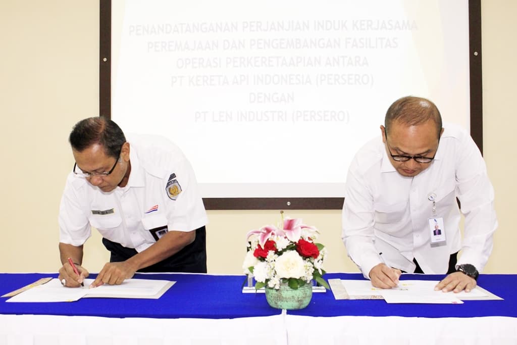 Kembangkan Fasilitas Operasi, KAI Gandeng LEN Industri