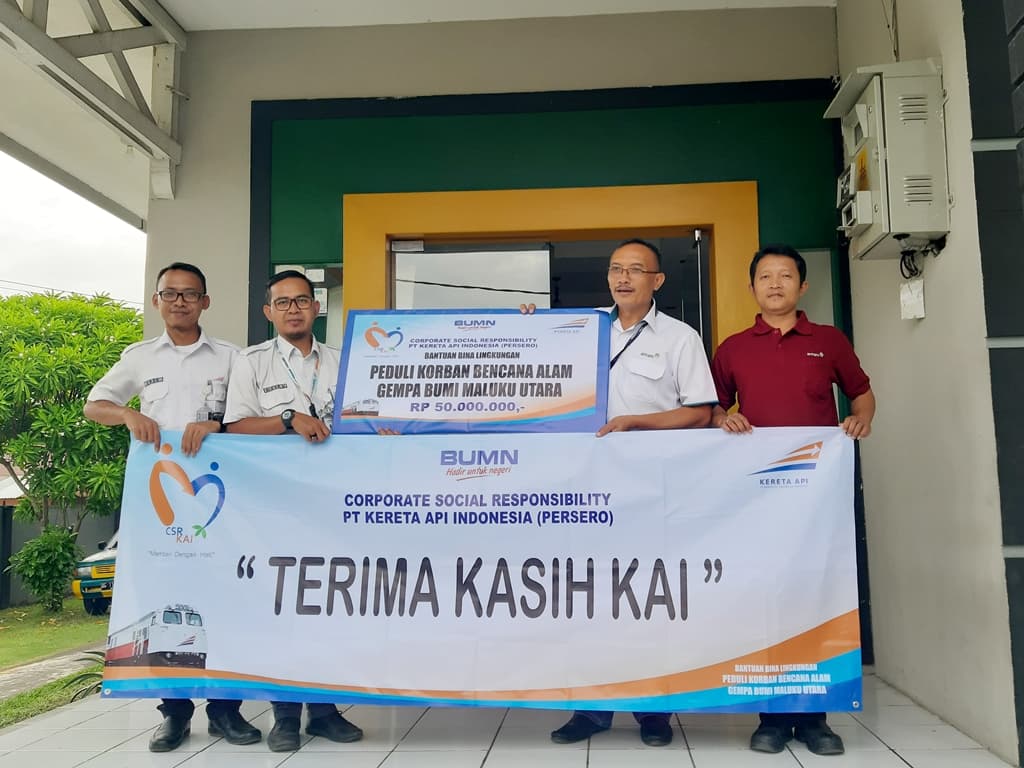 Gempa Guncang Maluku Utara, CSR KAI Berikan Bantuan