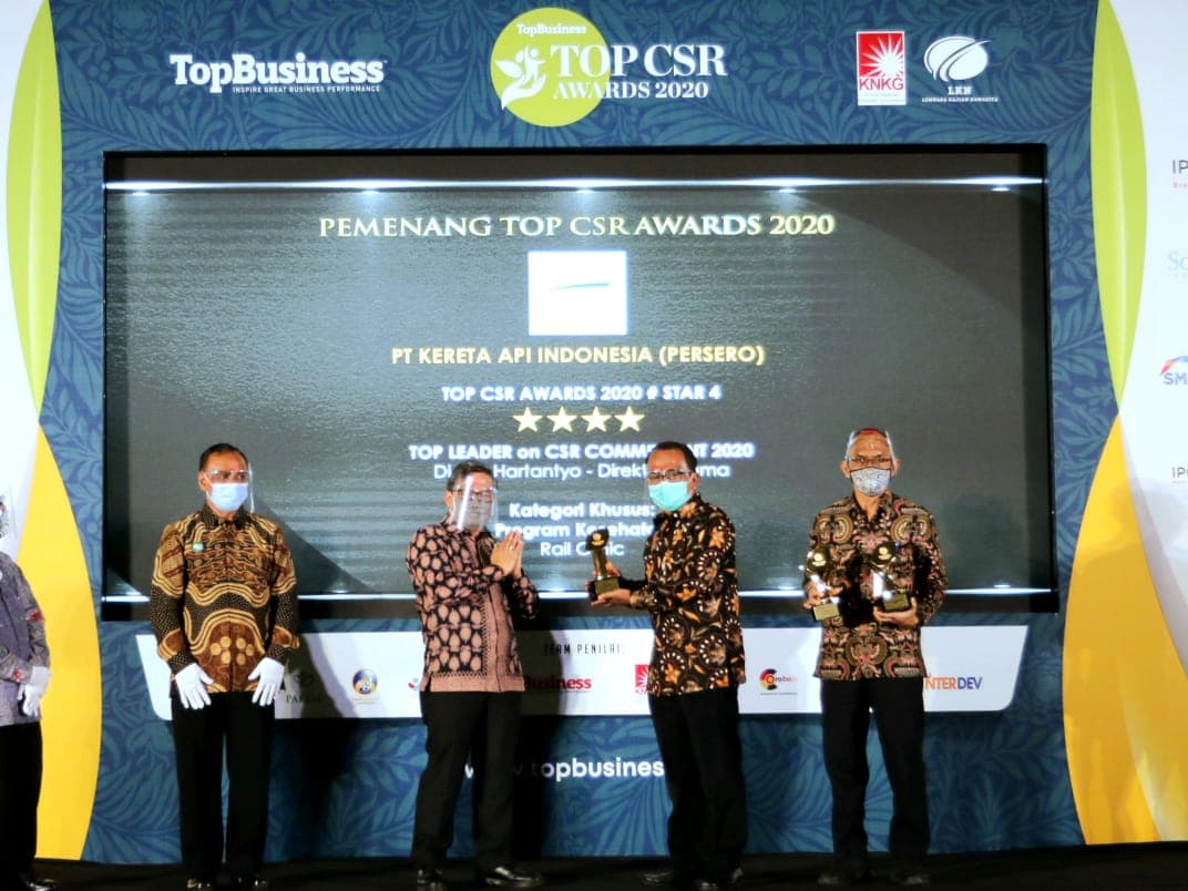 KAI Raih 3 Penghargaan pada Ajang TOP CSR Awards 2020