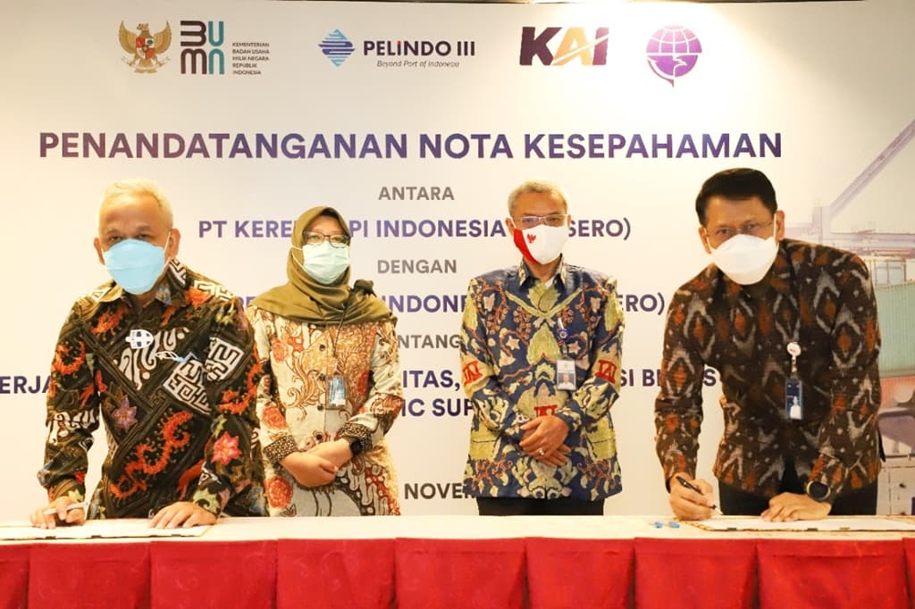 Kolaborasi Pelindo III dan KAI, Optimalkan Aset dan Inovasi Proses Bisnis
