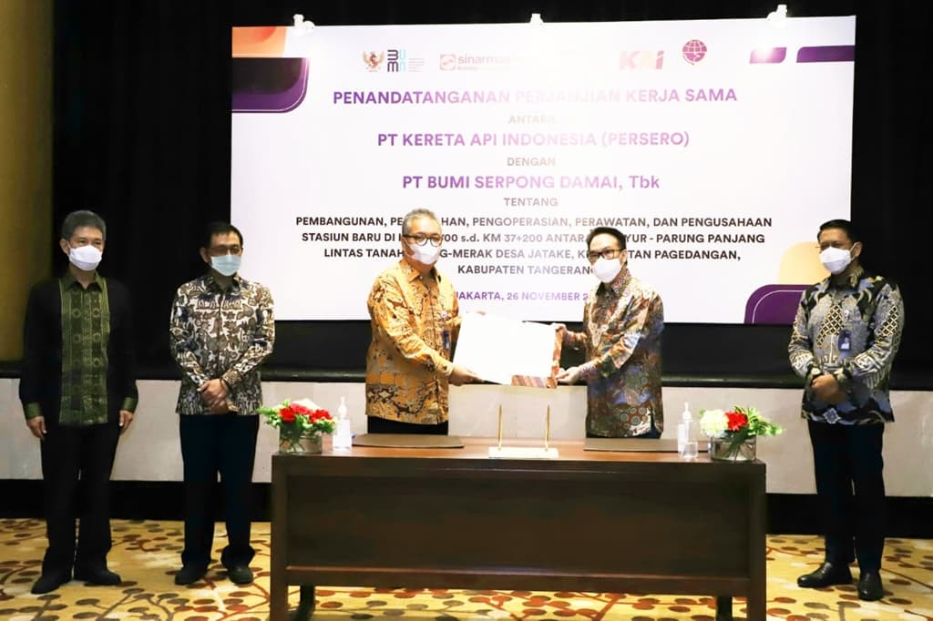 KAI Sepakati Kerja Sama dengan BSD untuk Bangun Stasiun Baru di Kabupaten Tangerang