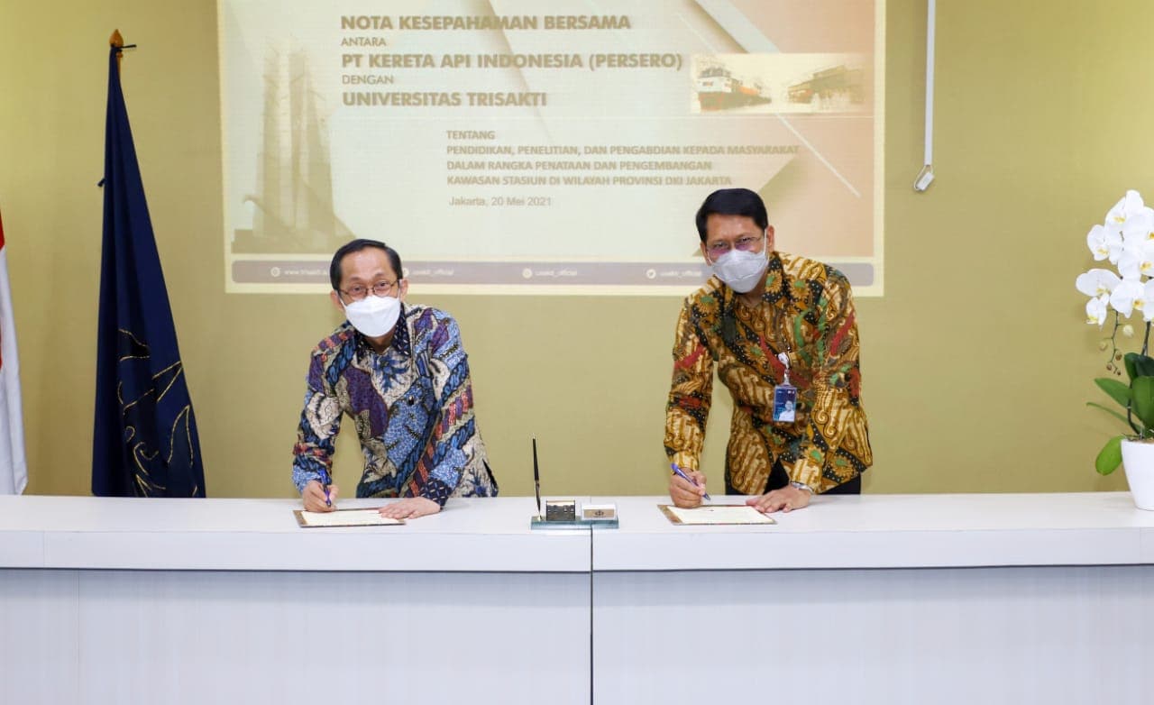 KAI Teken MoU dengan Universitas Trisakti dalam rangka Penataan dan Pengembangan Stasiun di Wilayah DKI Jakarta