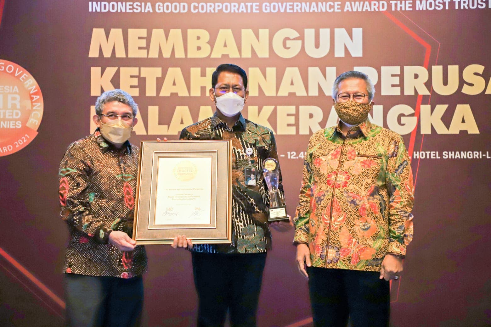 KAI Sabet Predikat Indonesia Trusted Company setelah Konsisten Terapkan GCG