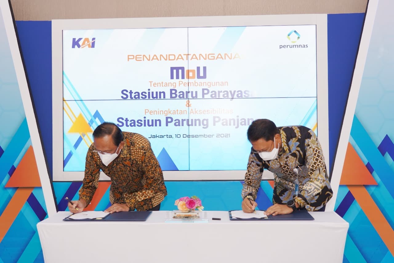 Gandeng Perumnas, KAI Tandatangani MoU Rencana Pembangunan Stasiun Baru
