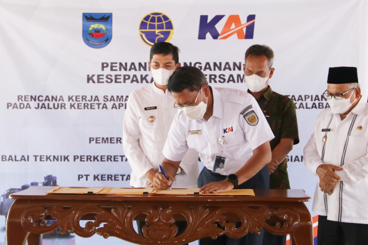 KAI Teken MoU dengan Pemkot Sawahlunto dan BTP Wilayah Sumbar