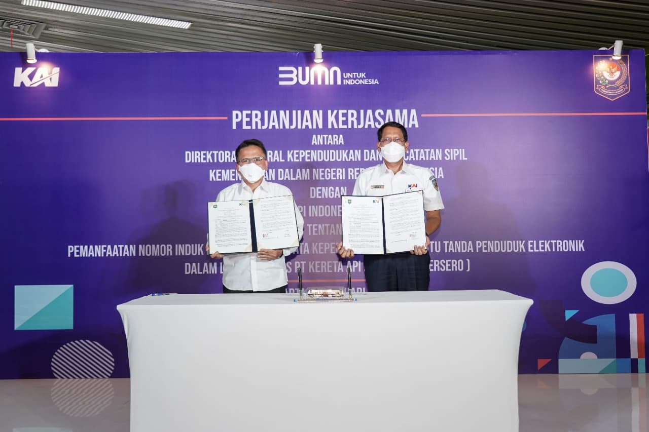 KAI Berkolaborasi dengan Ditjen Dukcapil Mengenai Pemanfaatan Data dan Dokumen Kependudukan