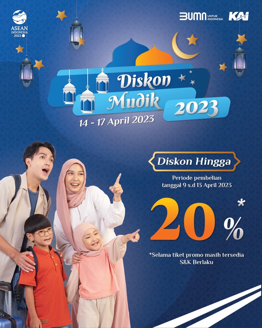 KAI Berikan Diskon Tiket Hingga 20 Persen untuk Keberangkatan 14-17 April 2023